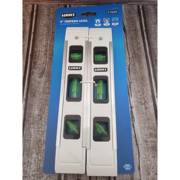 HART 2-Pack 9-inch Torpedo Level, Magnetic Edge Top-Read Window NEW Tools - Picture 3 of 3